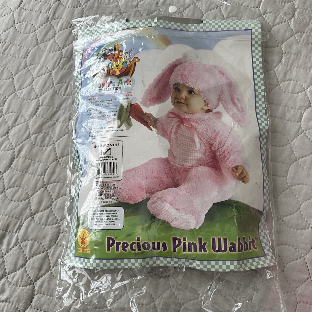 Rubies Infant Girls Pink Easter Bunny Rabbit Halloween Costume Size 6-12 Months - Picture 2 of 13